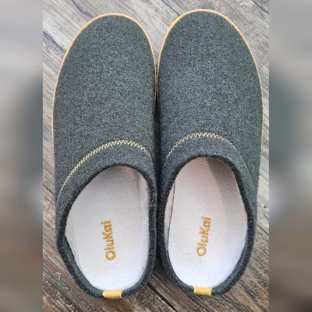Olukai Gray Slip-On Shoes